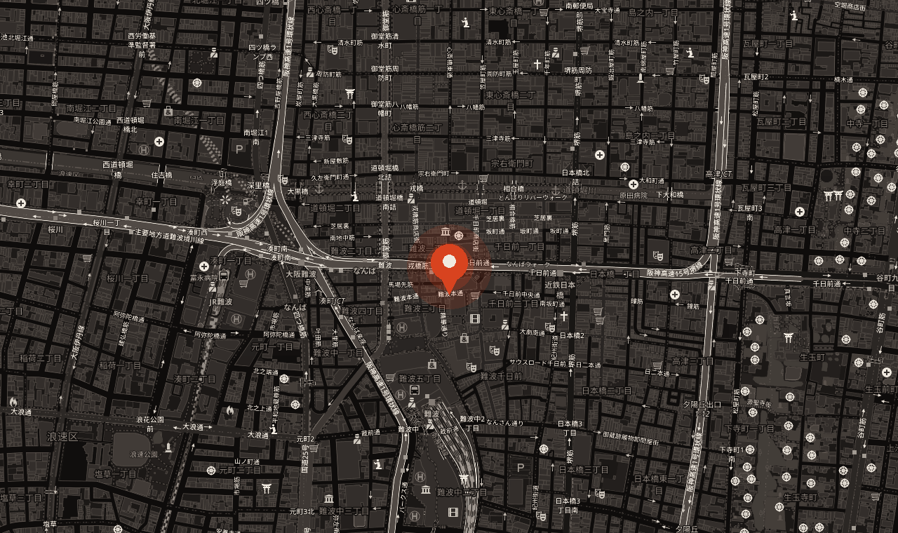 地図: 難波1-1-7